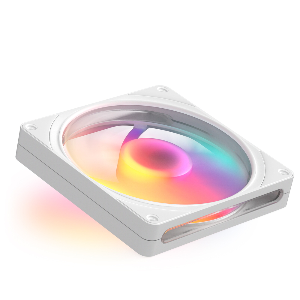 効率性や静音性を高めた、透明感あふれるRGBケースファン「F RGB V2